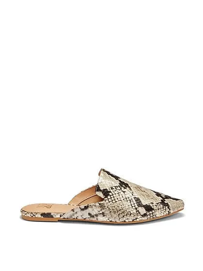 Kate Flat Mule - Snake-Print