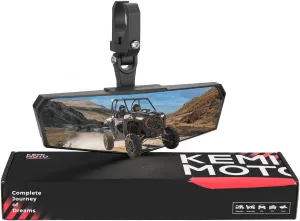 KEMIMOTO UTV Rear View Mirror, SXS UTV Mirror Clear View with 1.5-2 inch 360° Adjustable Low Profile Aluminum Clamp Compatible with Polaris RZR 1000 Pioneer Talon Kawasaki KRX Mule Can Am X3 Zforce