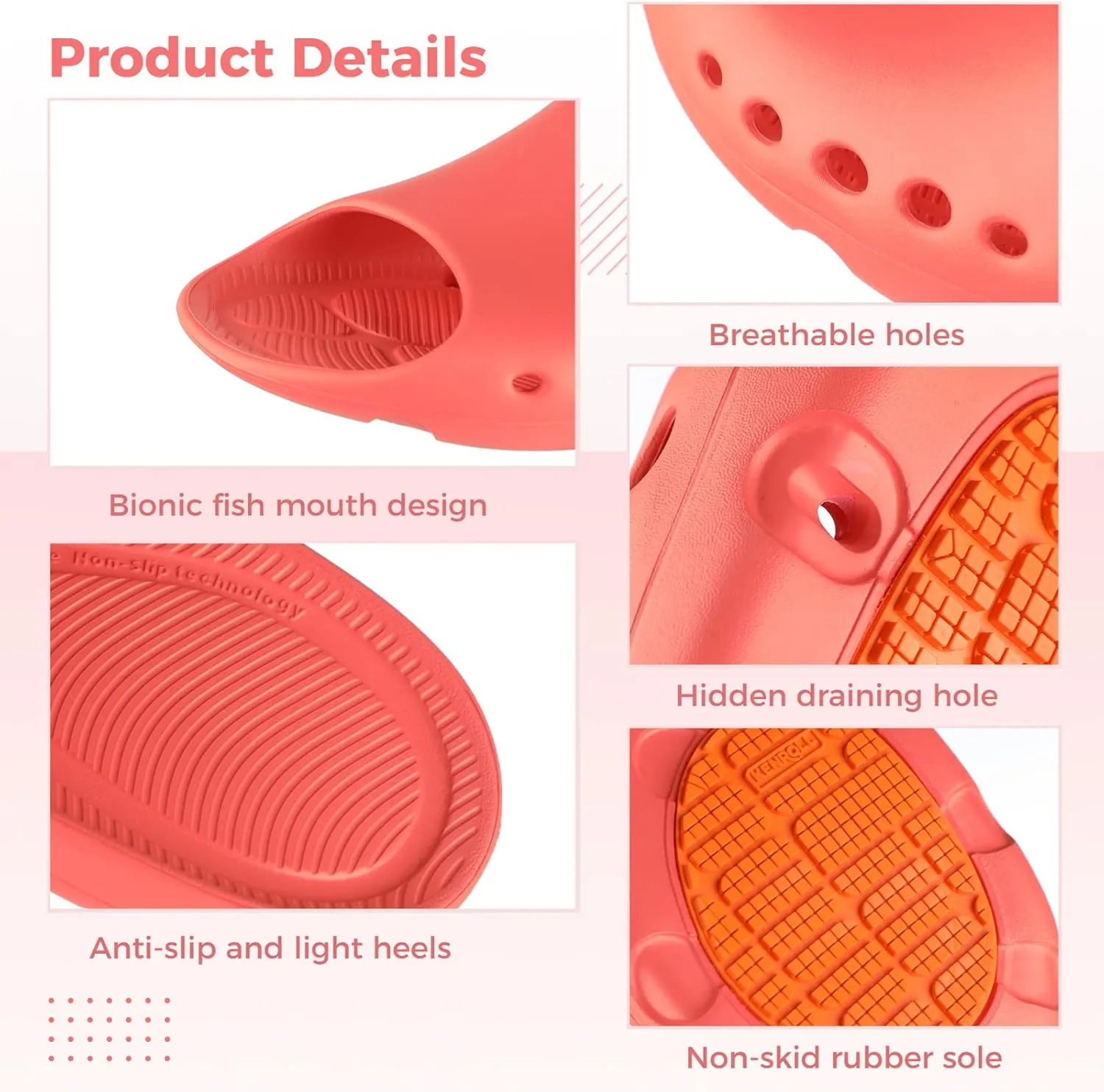 KENROLL Non Slip Shower Shoes for Maternity and Elderly People's, Comfy Womens Slides for Women and Men, Summer Bath Slippers