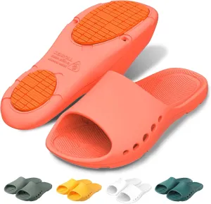KENROLL Non Slip Shower Shoes for Maternity and Elderly People's, Comfy Womens Slides for Women and Men, Summer Bath Slippers