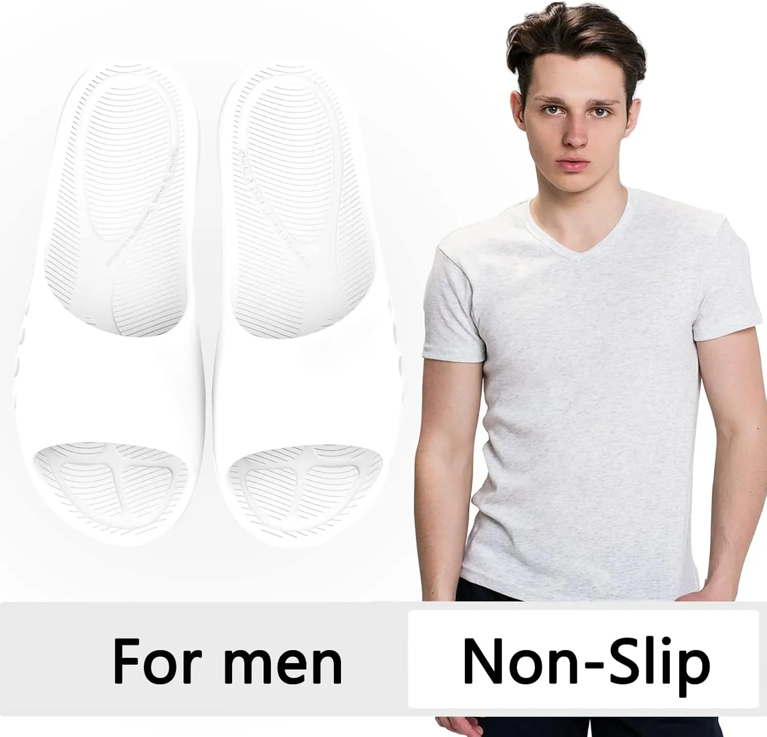 KENROLL Non Slip Shower Shoes for Maternity and Elderly People's, Comfy Womens Slides for Women and Men, Summer Bath Slippers