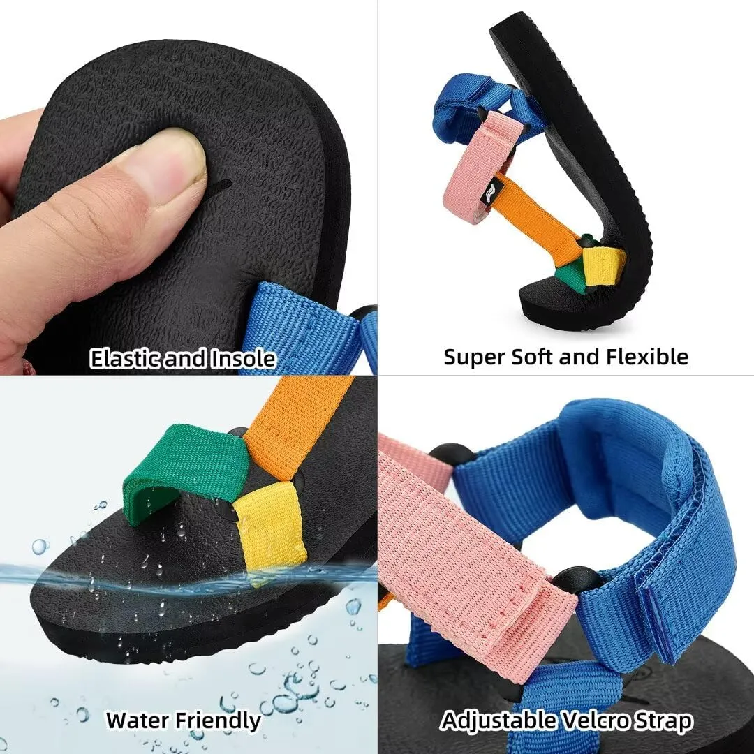 Kids Hiking Sandals Boys Girls Yoga Mat Insole Comfortable Walking Water Sandals With Arch Support for Beach Travel Athletic