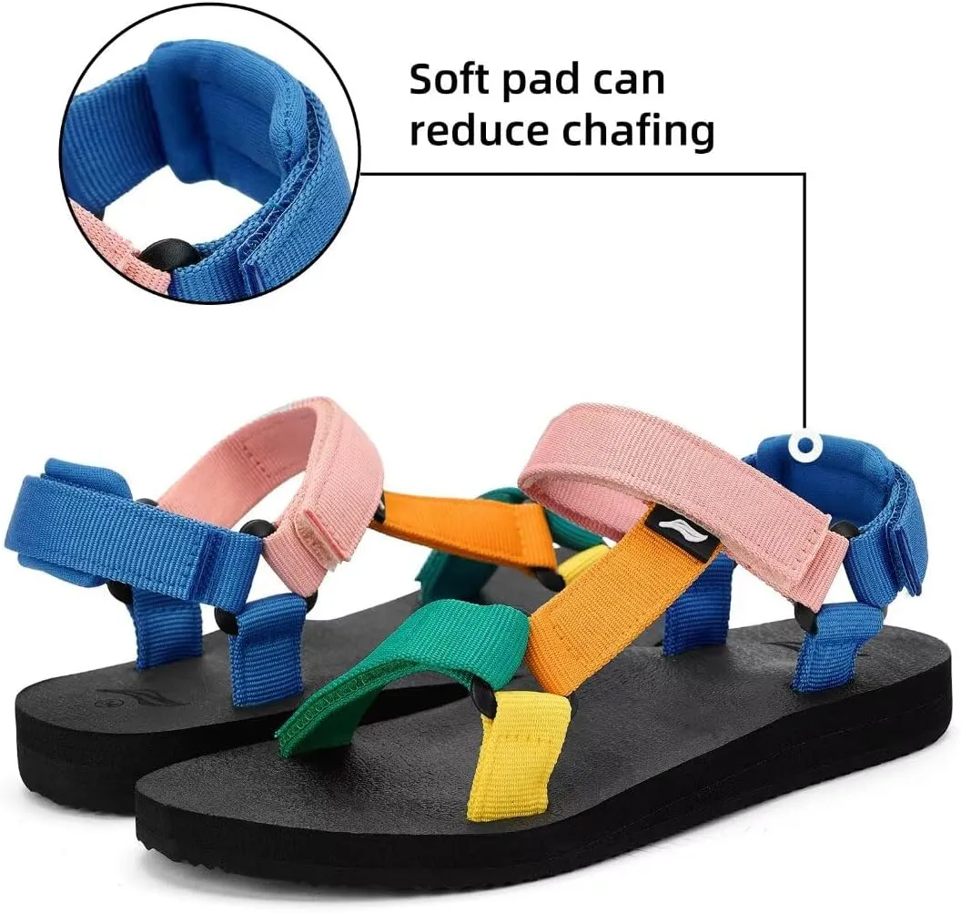 Kids Hiking Sandals Boys Girls Yoga Mat Insole Comfortable Walking Water Sandals With Arch Support for Beach Travel Athletic
