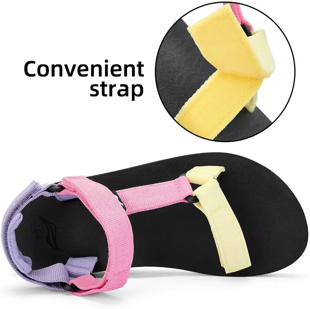 Kids Hiking Sandals Boys Girls Yoga Mat Insole Comfortable Walking Water Sandals With Arch Support for Beach Travel Athletic