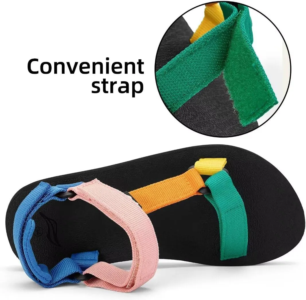 Kids Hiking Sandals Boys Girls Yoga Mat Insole Comfortable Walking Water Sandals With Arch Support for Beach Travel Athletic