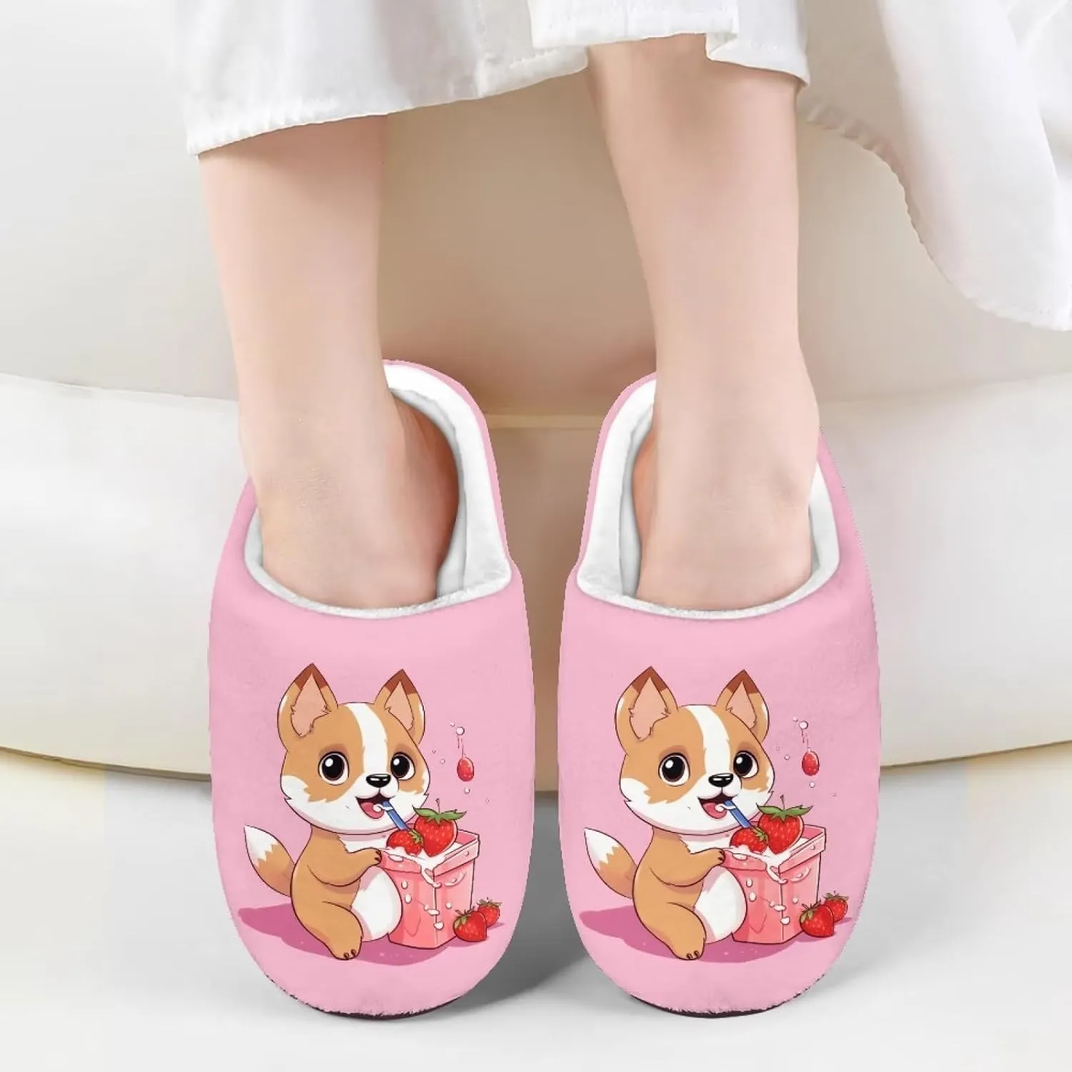 Kids House Slippers Comfort Fuzzy Slippers for Girls Boys Anti-slip Indoor Bedroom Slippers