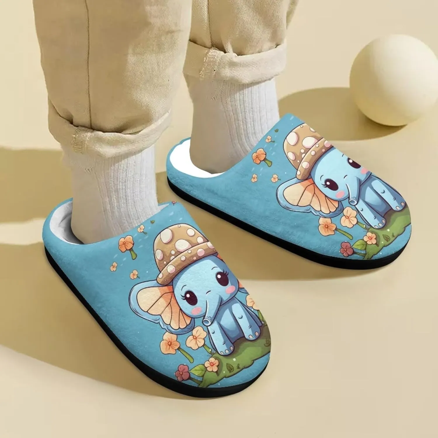 Kids House Slippers Comfort Fuzzy Slippers for Girls Boys Anti-slip Indoor Bedroom Slippers