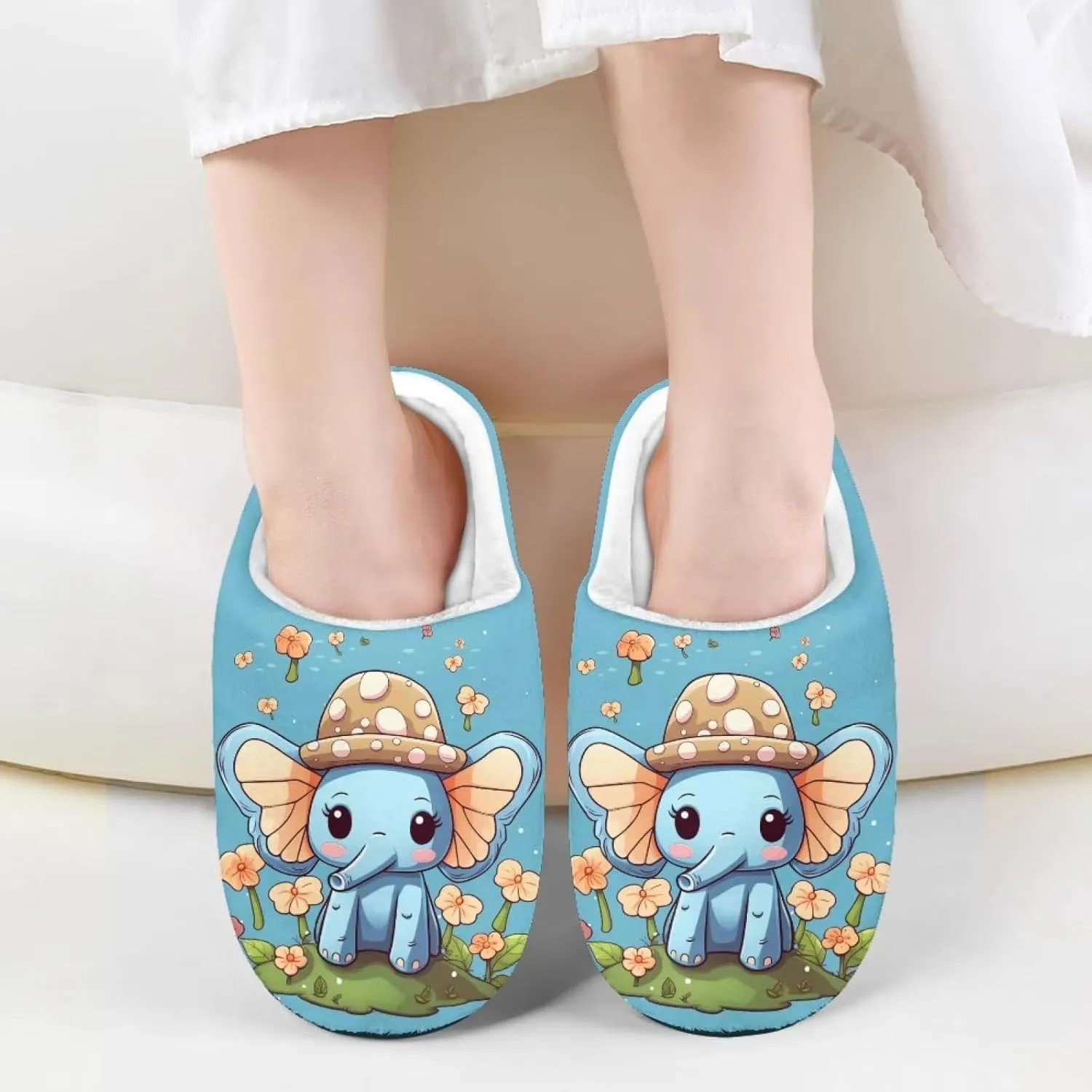 Kids House Slippers Comfort Fuzzy Slippers for Girls Boys Anti-slip Indoor Bedroom Slippers