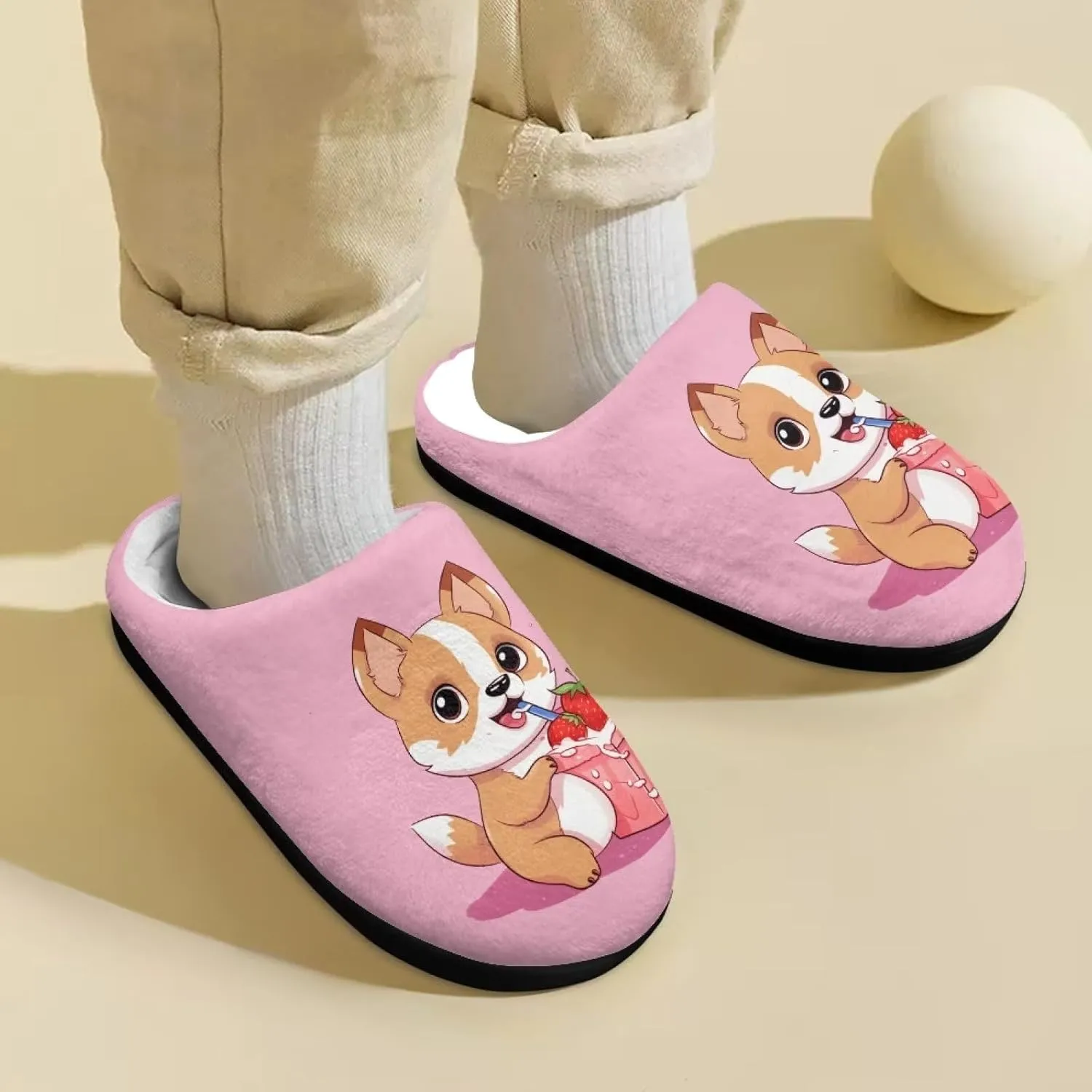 Kids House Slippers Comfort Fuzzy Slippers for Girls Boys Anti-slip Indoor Bedroom Slippers