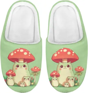 Kids House Slippers Cute Plush Slippers for Teen Girls Anti-slip Indoor Bedroom Slippers