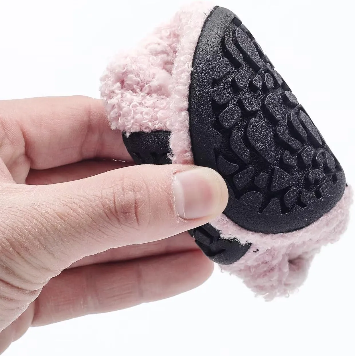 Kids Slippers Toddler Smile Face House Slippers Indoor Home Non-Slip Rubber Sole Shoes Warm Cozy Socks