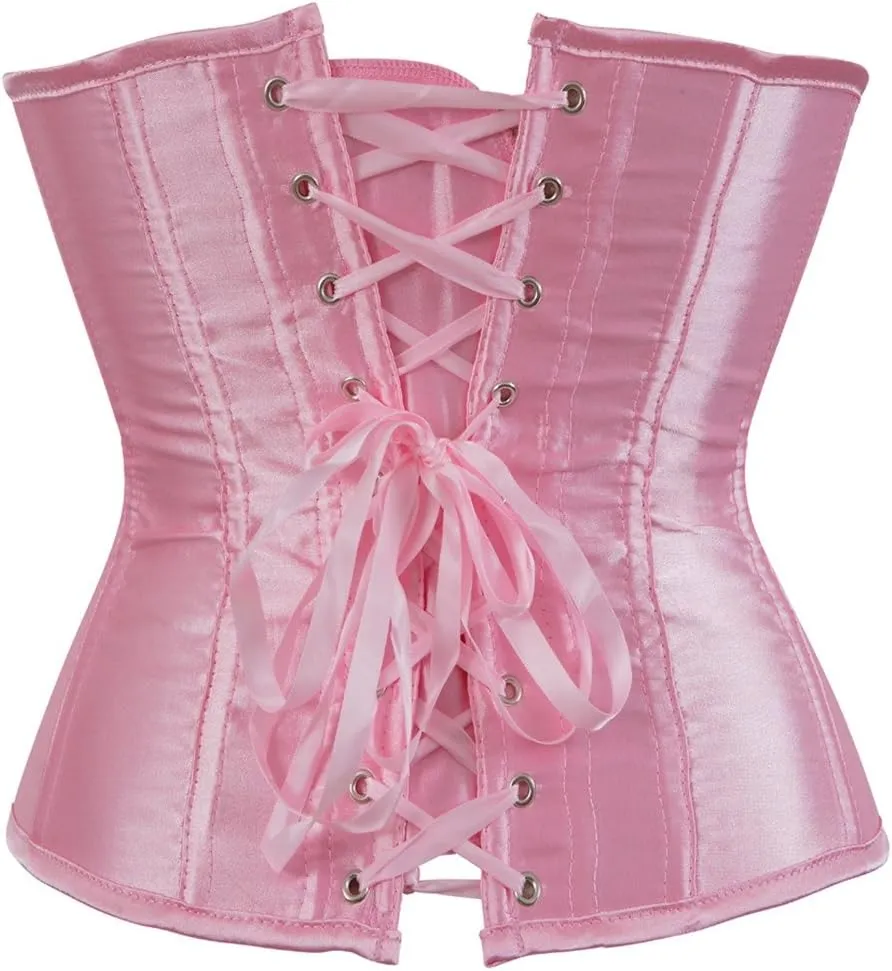 Kranchungel Underbust Corsets for Women Black Corset Top Waist Trainer Fashion Bustier Plus Size Corset