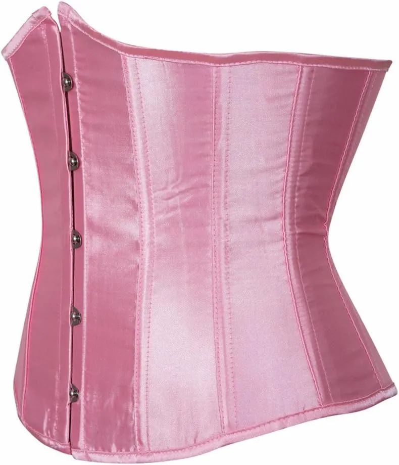 Kranchungel Underbust Corsets for Women Black Corset Top Waist Trainer Fashion Bustier Plus Size Corset