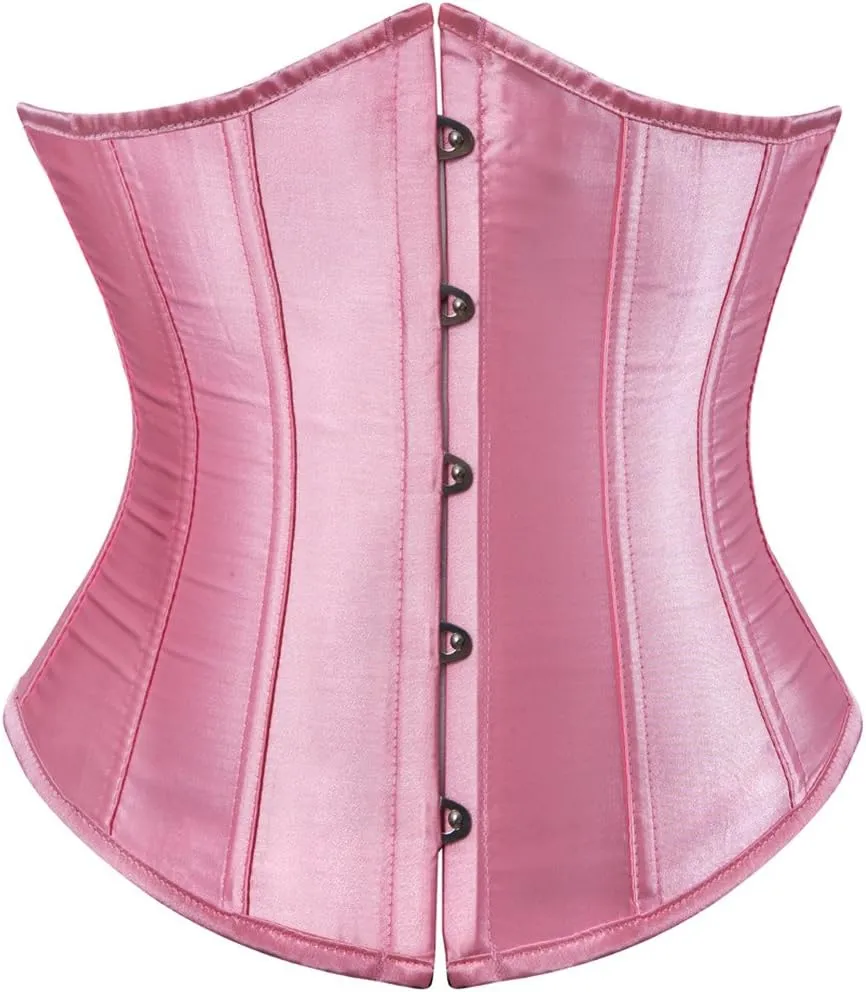 Kranchungel Underbust Corsets for Women Black Corset Top Waist Trainer Fashion Bustier Plus Size Corset