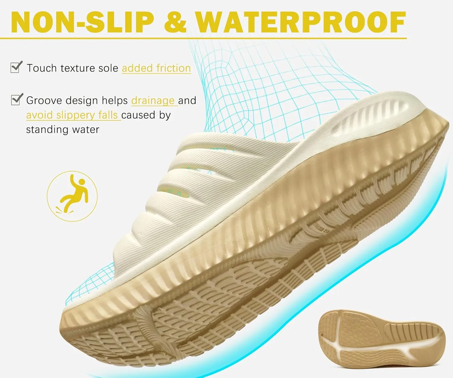 KuaiLu Womens Recovery Sandals With Comfortable Plantar Fasciitis Support,Ladies Orthotic Open Toe Sport Slides Thick Cushion Reduces Stress on Feet,Joints & Back Post-Exercise