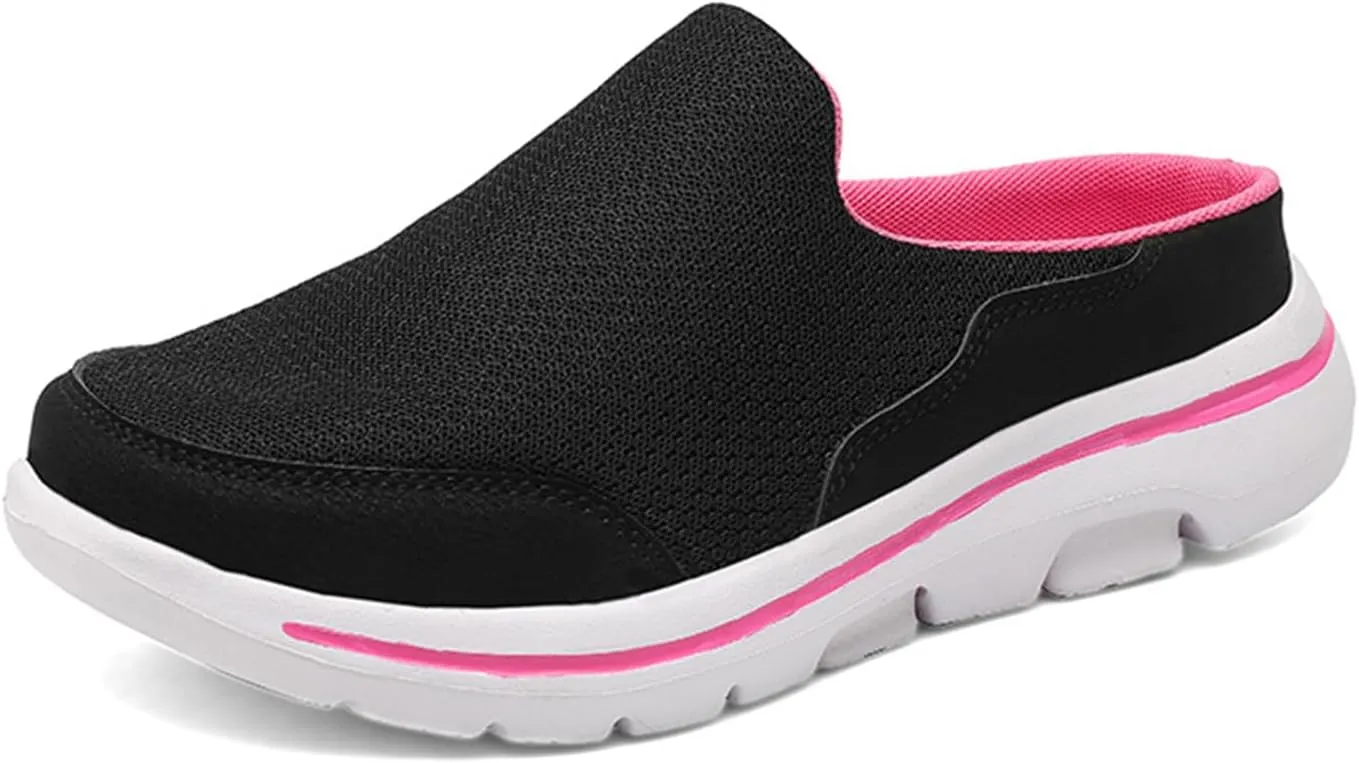 Kubbon Slip On Mules & Clogs for Womens Mens Breathable Mesh Walking Mules Sneakers Backless Hiking Shoes for Traveling Closed Toe Slippers