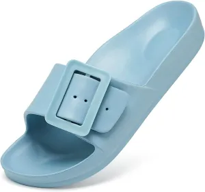 L LOUBIT Cloud Slides for Women with Arch Support Pillow Soft Recovery Sandals Lightweight Summer Beach Slippers Non-Slip Shower Shoes