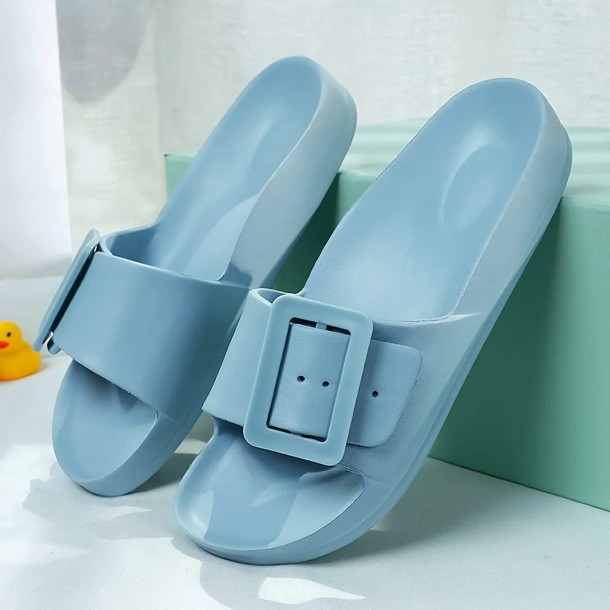 L LOUBIT Cloud Slides for Women with Arch Support Pillow Soft Recovery Sandals Lightweight Summer Beach Slippers Non-Slip Shower Shoes