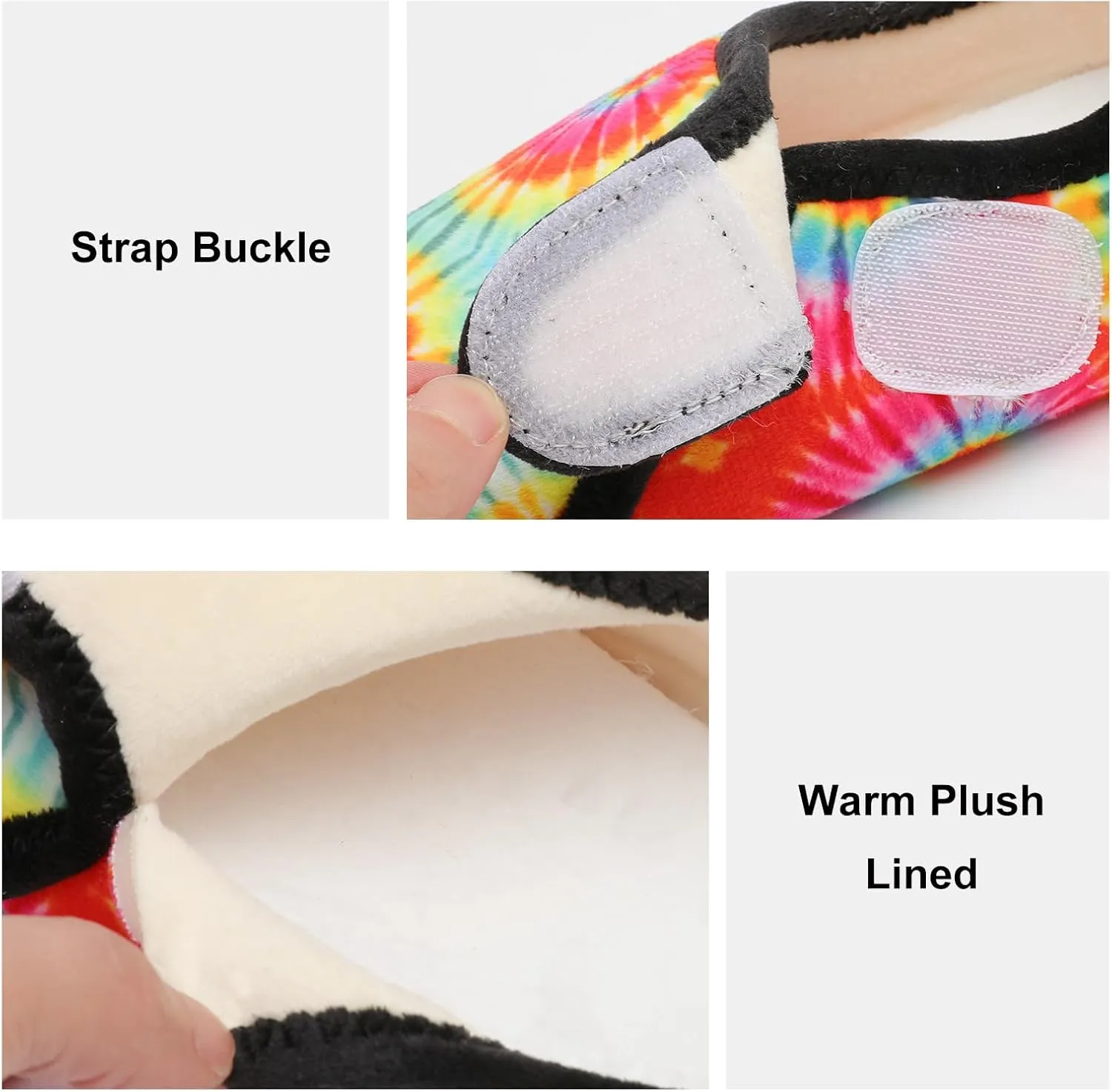 L-RUN Womens Mens House Slippers Indoor Home Shoes Warm Barefoot Slippers Outdoor House Shoes Anti-slip