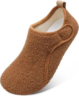 L-RUN Womens Mens House Slippers Indoor Home Shoes Warm Barefoot Slippers Outdoor House Shoes Anti-slip