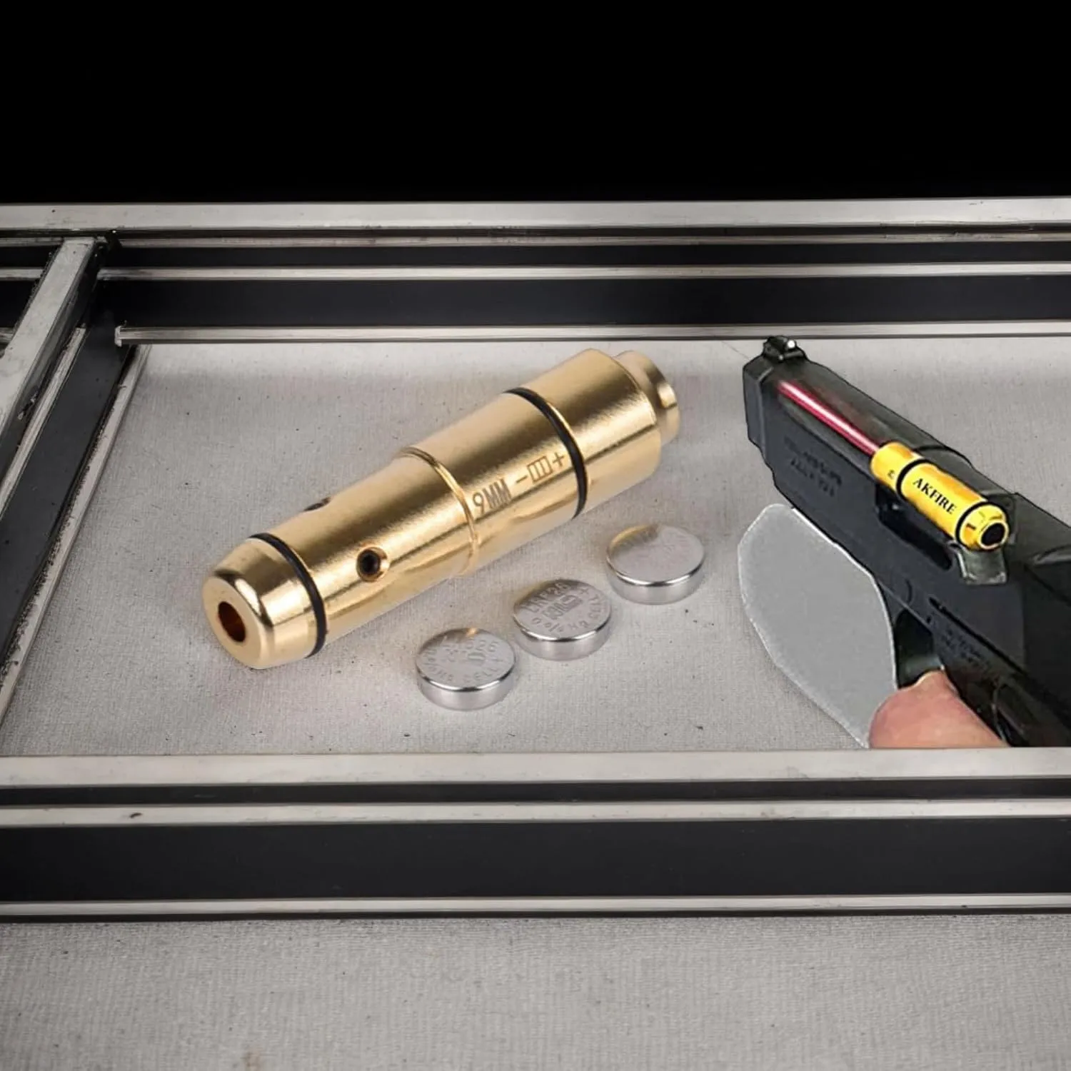 Laser Training Cartridge for Dry fire Practice Copper case, Saves Ammo, Suitable for Most Shooting Targets and Dry fire Laser Training Systems