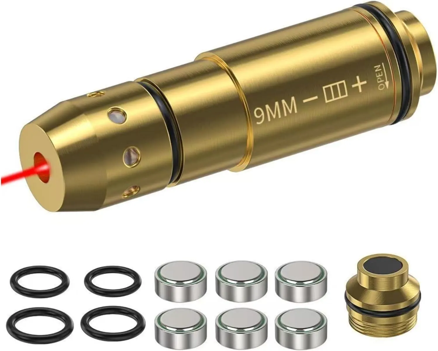 Laser Training Cartridge for Dry fire Practice Copper case, Saves Ammo, Suitable for Most Shooting Targets and Dry fire Laser Training Systems