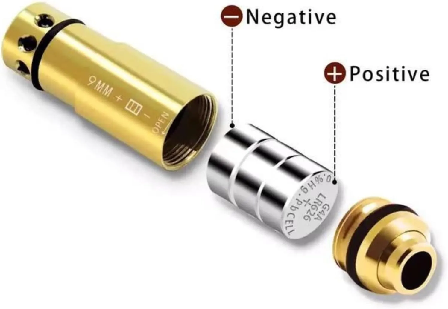 Laser Training Cartridge for Dry fire Practice Copper case, Saves Ammo, Suitable for Most Shooting Targets and Dry fire Laser Training Systems