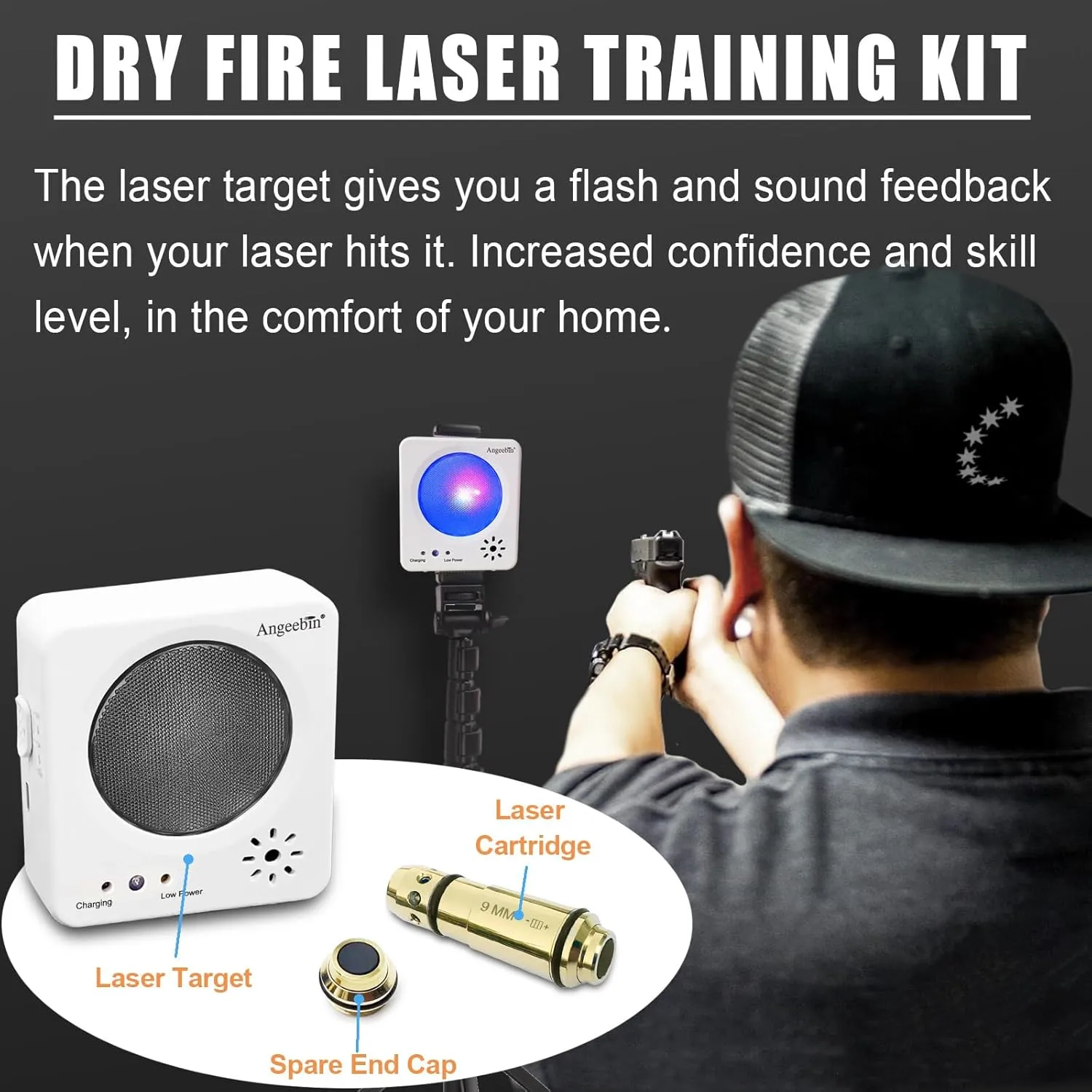 Laser Training Cartridge/Laser Target Suitable for Dry Fire Training, Laser Bullet with Spare Accessories