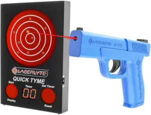 LaserLyte Quick Tyme Laser Trainer Target with Point of Impact Display and Timed Games for Reactive Laser Shooting and Dry Fire Practice