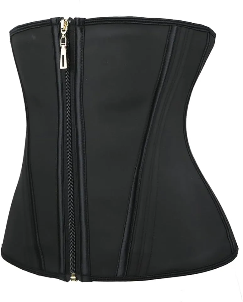 Latex Wais Trainer for Women Underbust Corsets and Bustiers Body Shaper Cinchers with 13 Spiral Steel Boned