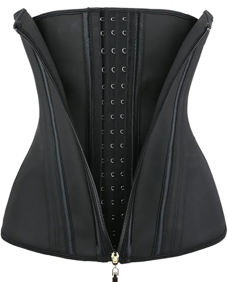 Latex Wais Trainer for Women Underbust Corsets and Bustiers Body Shaper Cinchers with 13 Spiral Steel Boned
