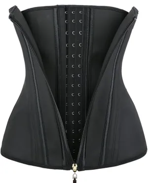 Latex Wais Trainer for Women Underbust Corsets and Bustiers Body Shaper Cinchers with 13 Spiral Steel Boned