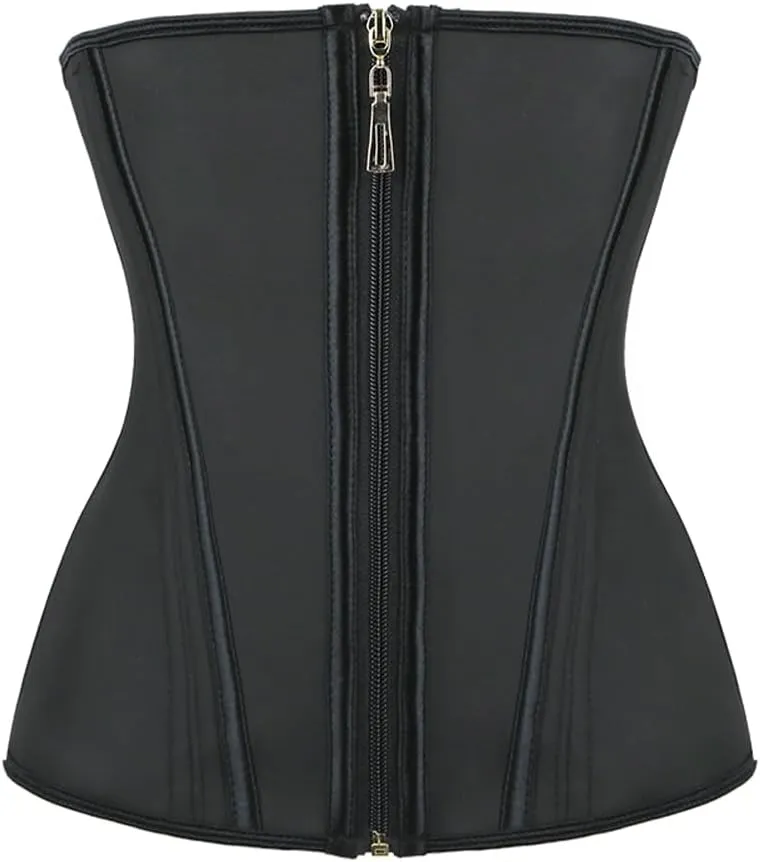 Latex Wais Trainer for Women Underbust Corsets and Bustiers Body Shaper Cinchers with 13 Spiral Steel Boned
