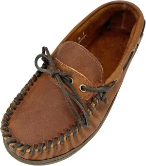 Laurentian Chief Men's Wide Leather Moccasin Shoes