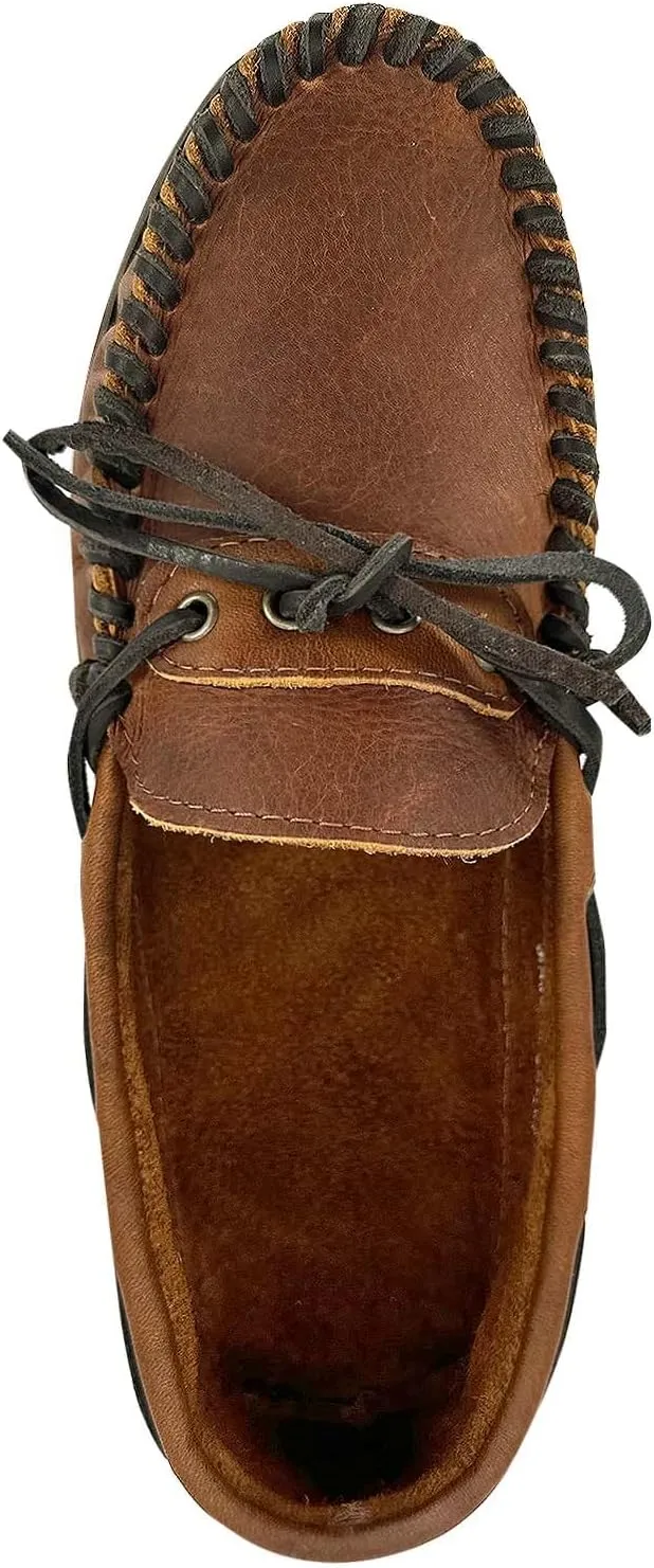 Laurentian Chief Men's Wide Leather Moccasin Shoes