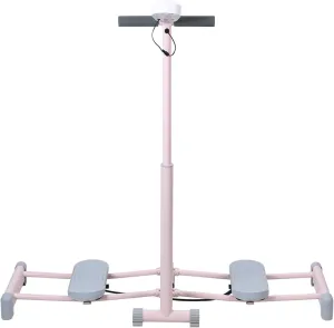 Leg Exercise Ski Machine Strength Training Exercise Equipment Pelvic Floor Exercise Device Pelvic Floor Trainer with Quick Slides & Counter, Workout Equipment for Full Body Home Gym Pink