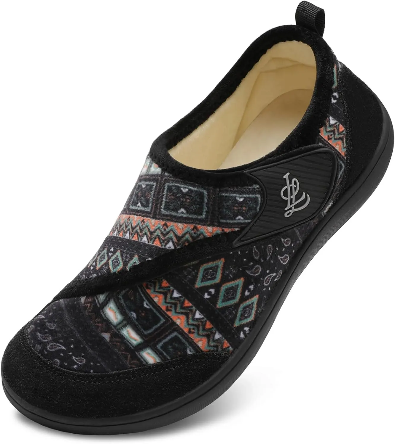 LeIsfIt Mens Slippers Wide House Shoes Adjustable Diabetic Shoes Arthritis Swollen House Slippers Indoor Outdoor