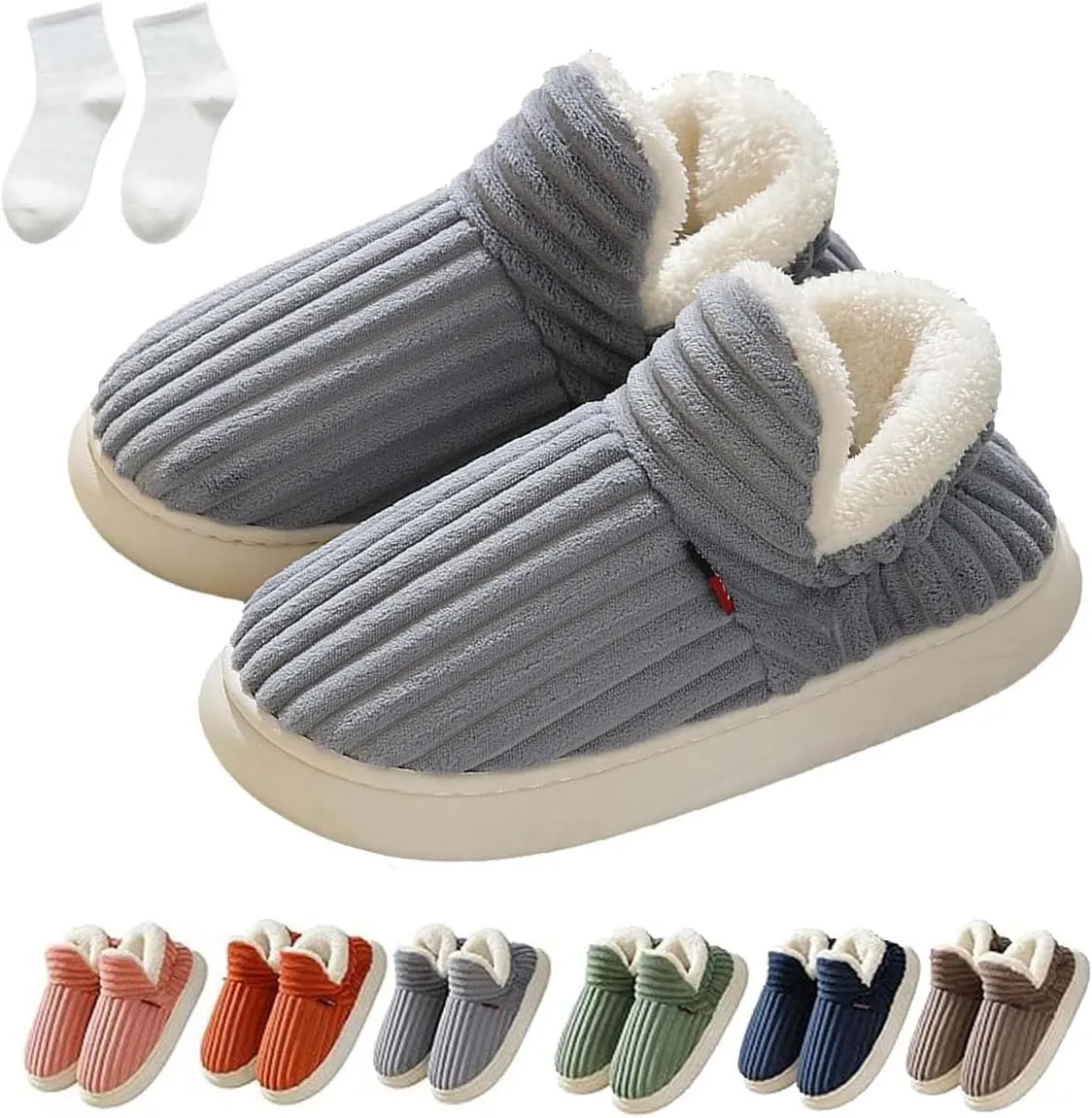 LELEBEAR Pluffi Cozy Stylish Slipper, Pluffi Slipper Booties, Winter Fuzzy Warm Lining Slippers for Women and Men