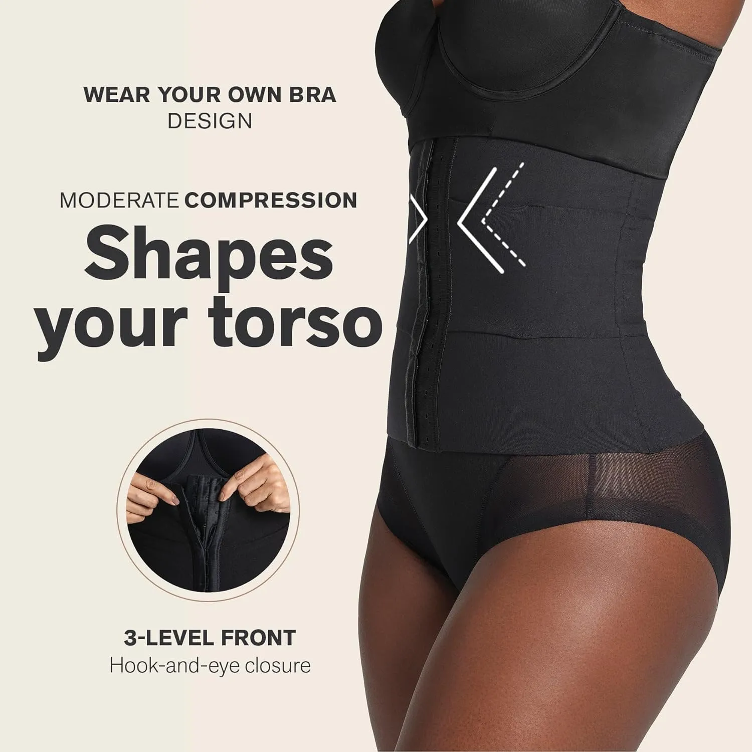 Leonisa Seamless Colombian Compression Waist Cincher - Slimmer Trainer Girdles For Women