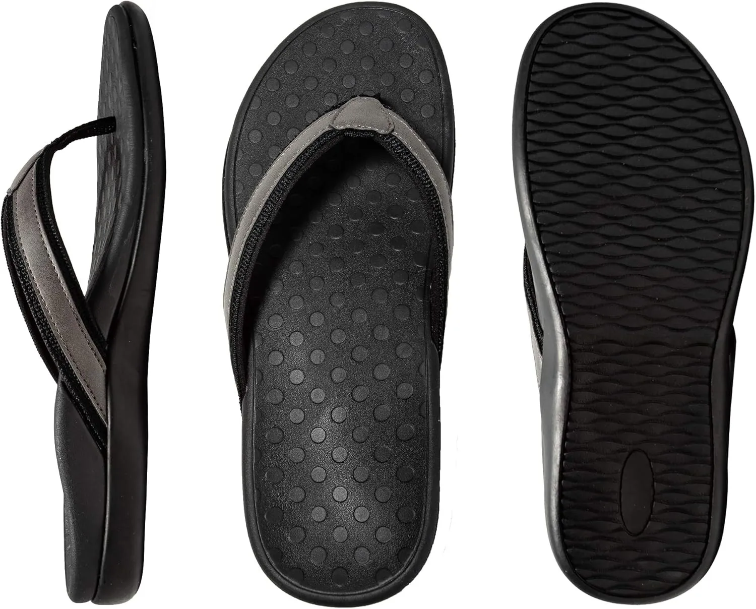 LLSOARSS Plantar Fasciitis Feet Sandal with Arch Support - Best Orthotic flip Flops for Flat Feet，Heel Pain- for Women