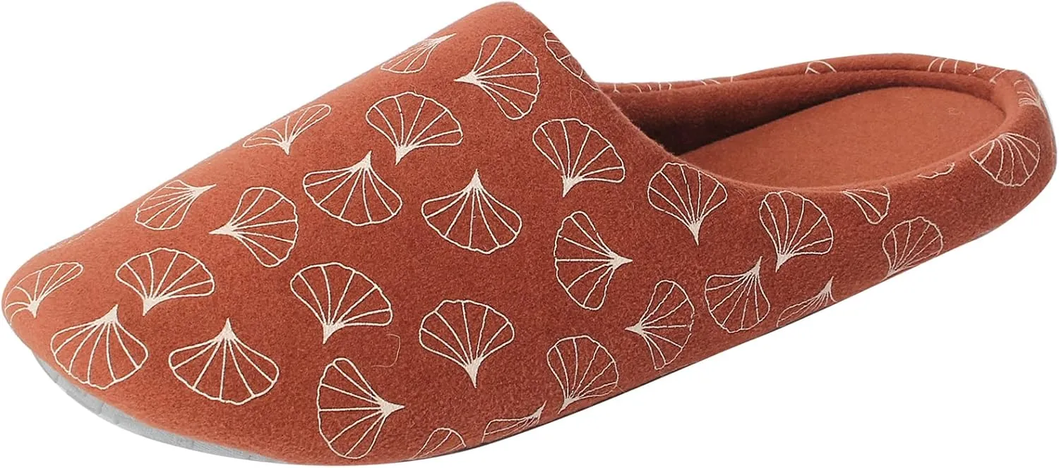 LMOY Women‘s Slipper House Slippers For Women Comfy Soft Memory Foam Slippers Shoes For Women With Bow Brown Tan Rusty Red