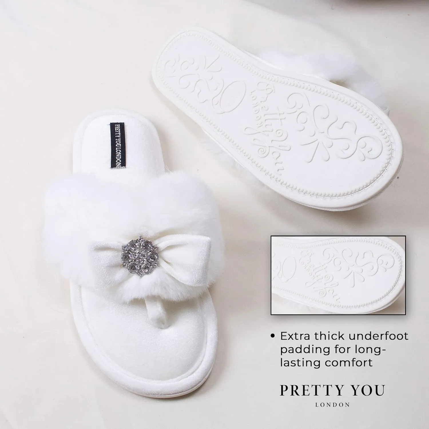 London Womens Toe Post Amelie - Cream