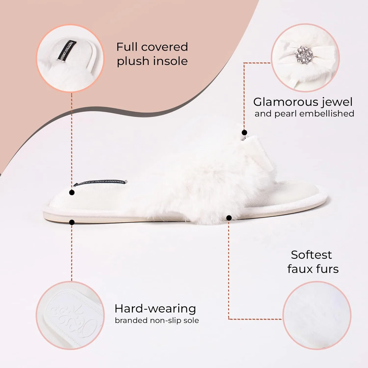 London Womens Toe Post Amelie - Cream