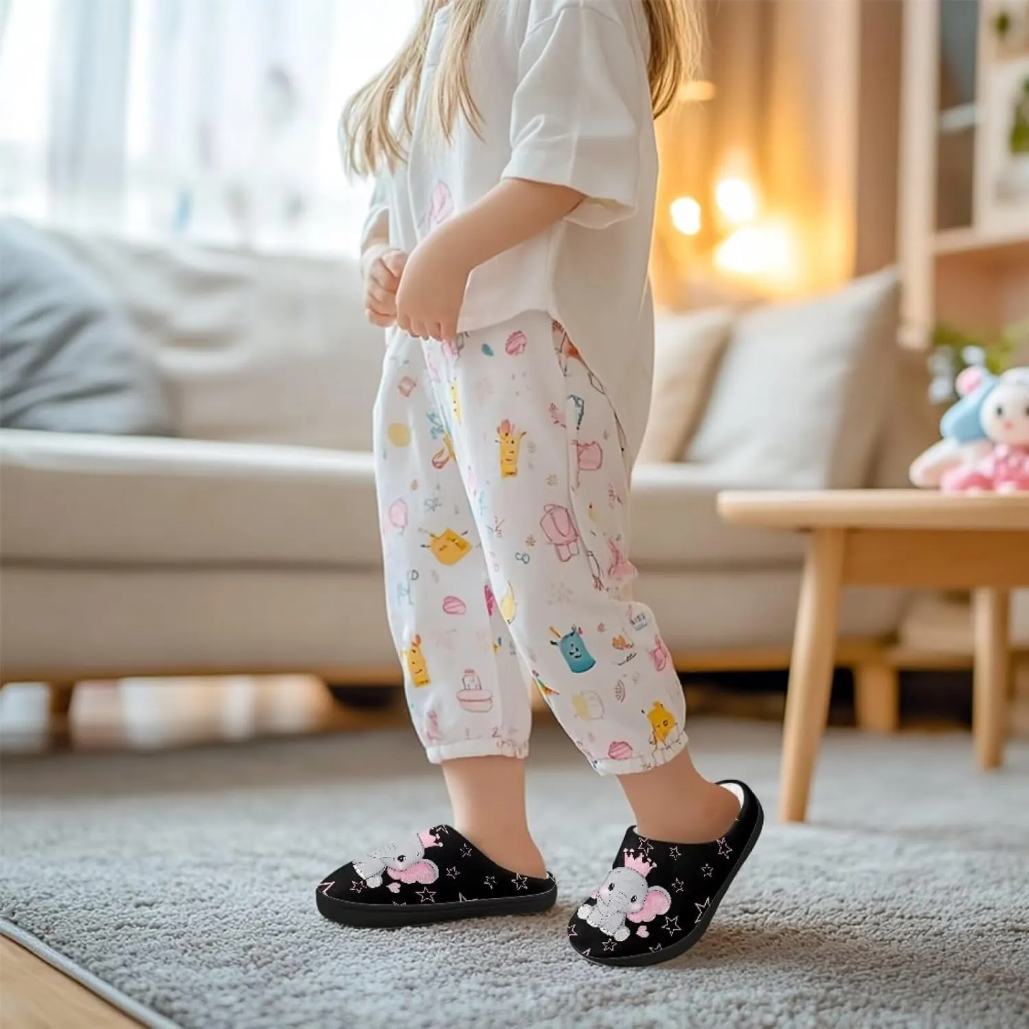 Lotusorchid Kids Slipper for Girls, Boys House Slipper Bedroom Slipper Warm Memory Foam Sleep Slipper Cozy Soft Winter Slipper