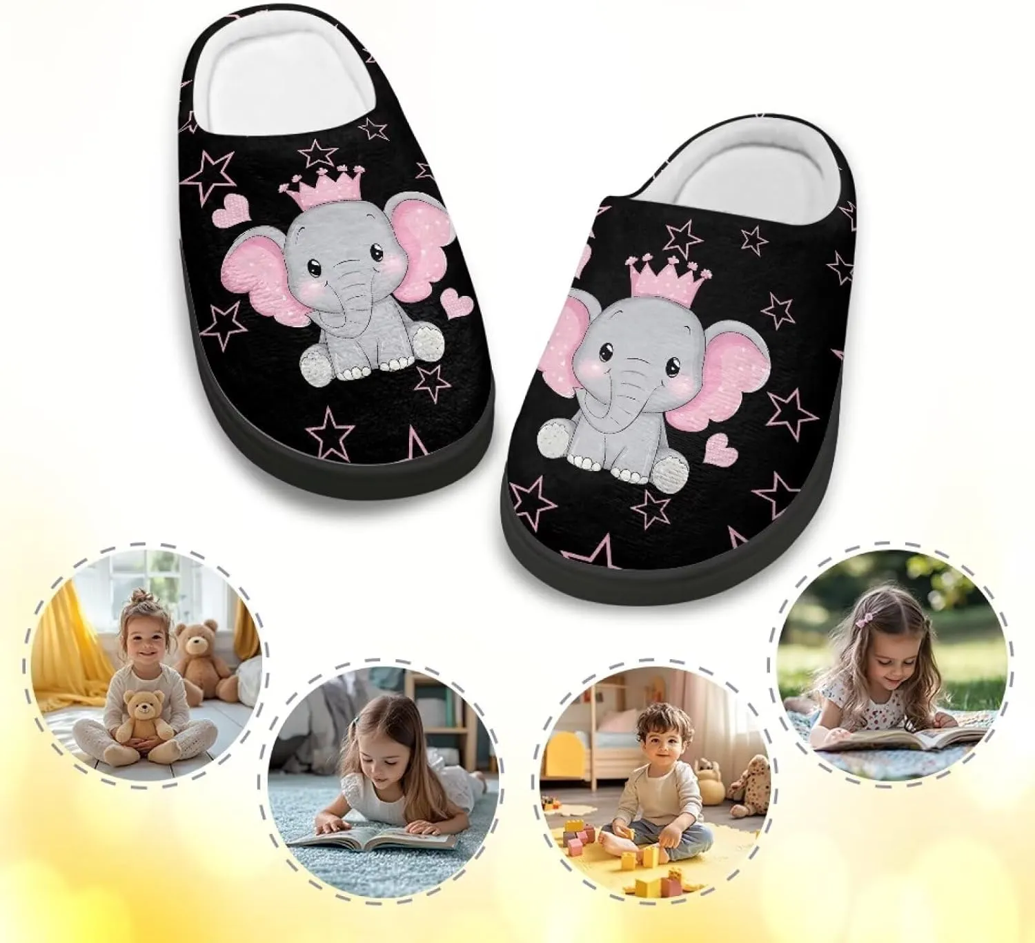 Lotusorchid Kids Slipper for Girls, Boys House Slipper Bedroom Slipper Warm Memory Foam Sleep Slipper Cozy Soft Winter Slipper