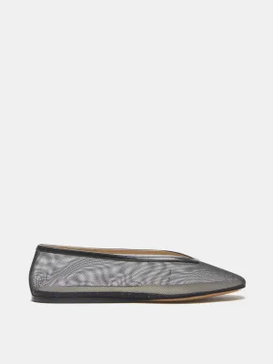 Luna Slipper / Black Mesh Glitter