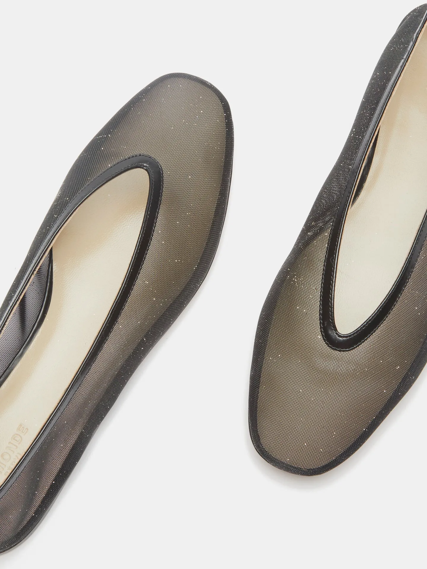 Luna Slipper / Black Mesh Glitter