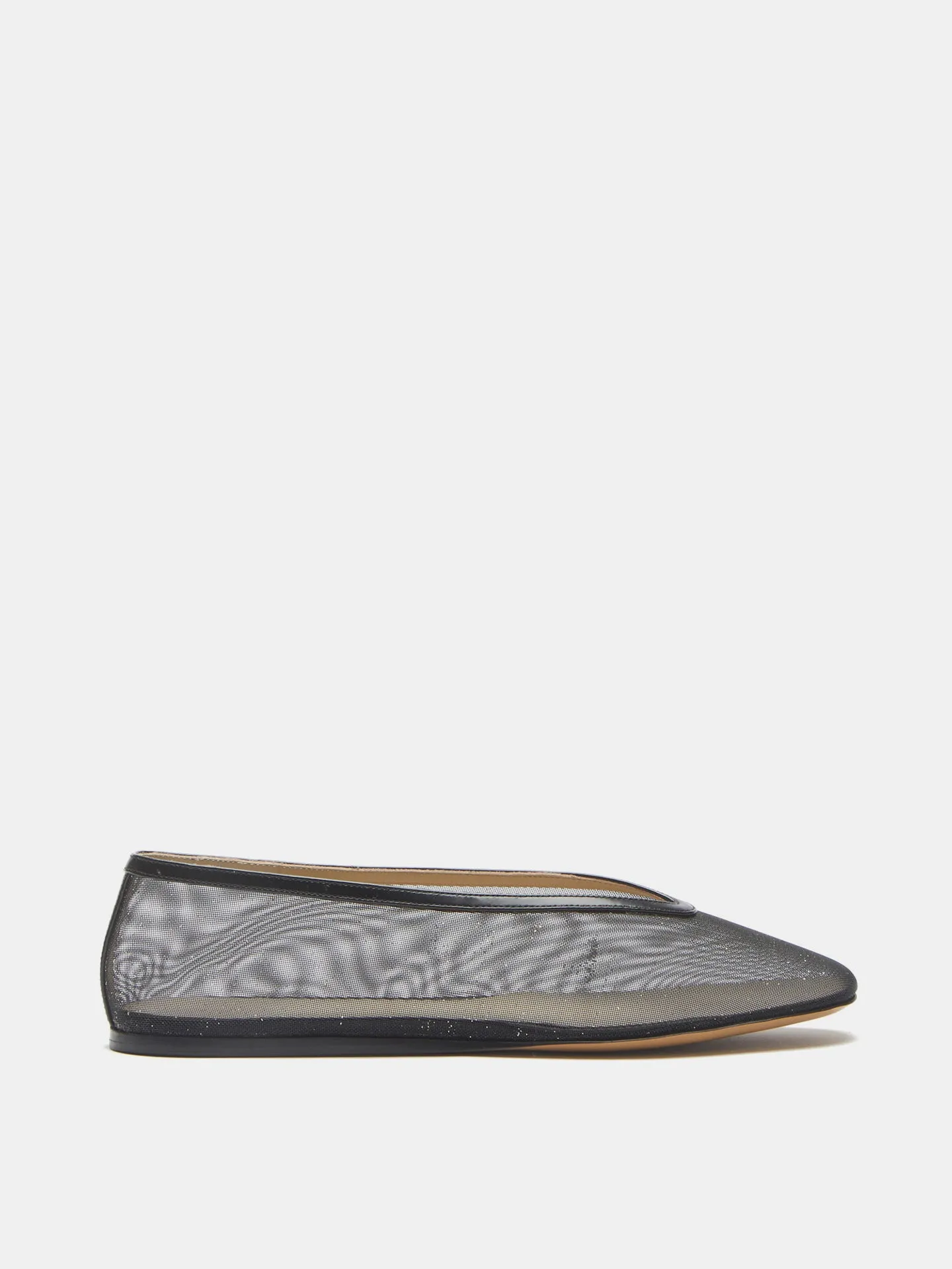 Luna Slipper / Black Mesh Glitter