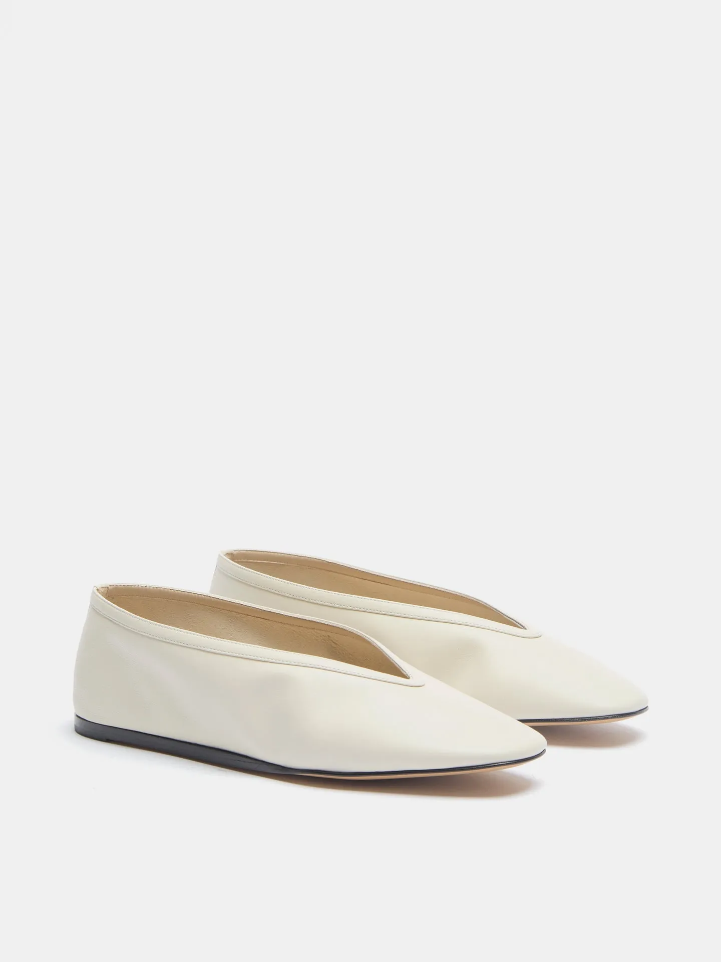 Luna Slipper / Ecru Leather