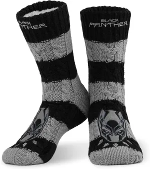 Marvel Fluffy Socks, Mens Slipper Socks, Black Panther Thor Warm Knitted Socks